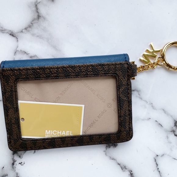 Michael Kors Cardholder Key ring brown Mk blue - Picture 3 of 5